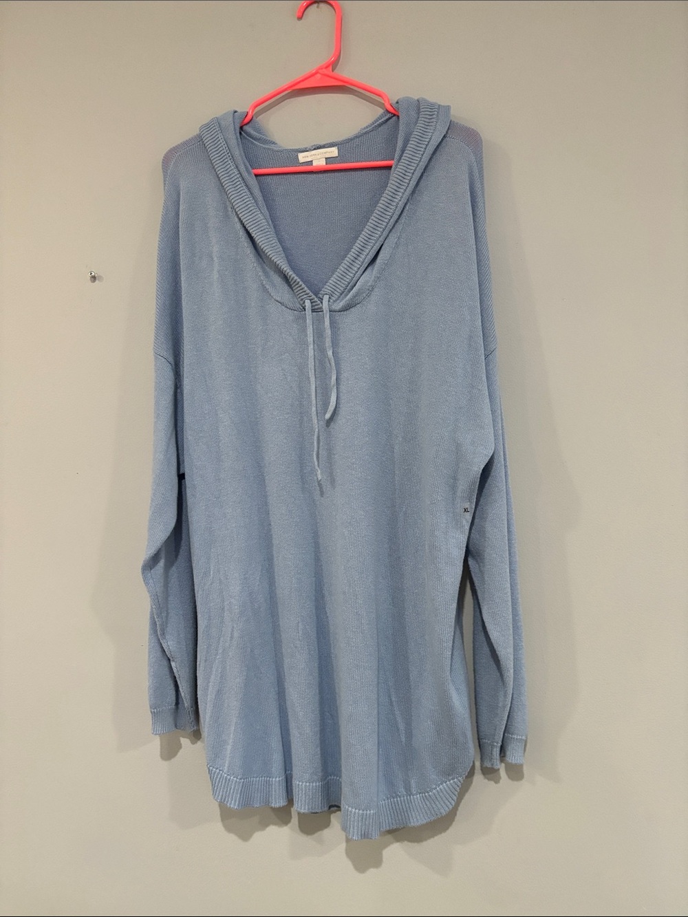 New York & Company Light Blue Knit Sweater Top